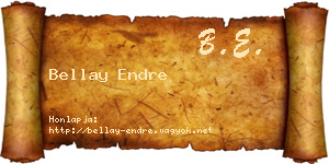 Bellay Endre névjegykártya